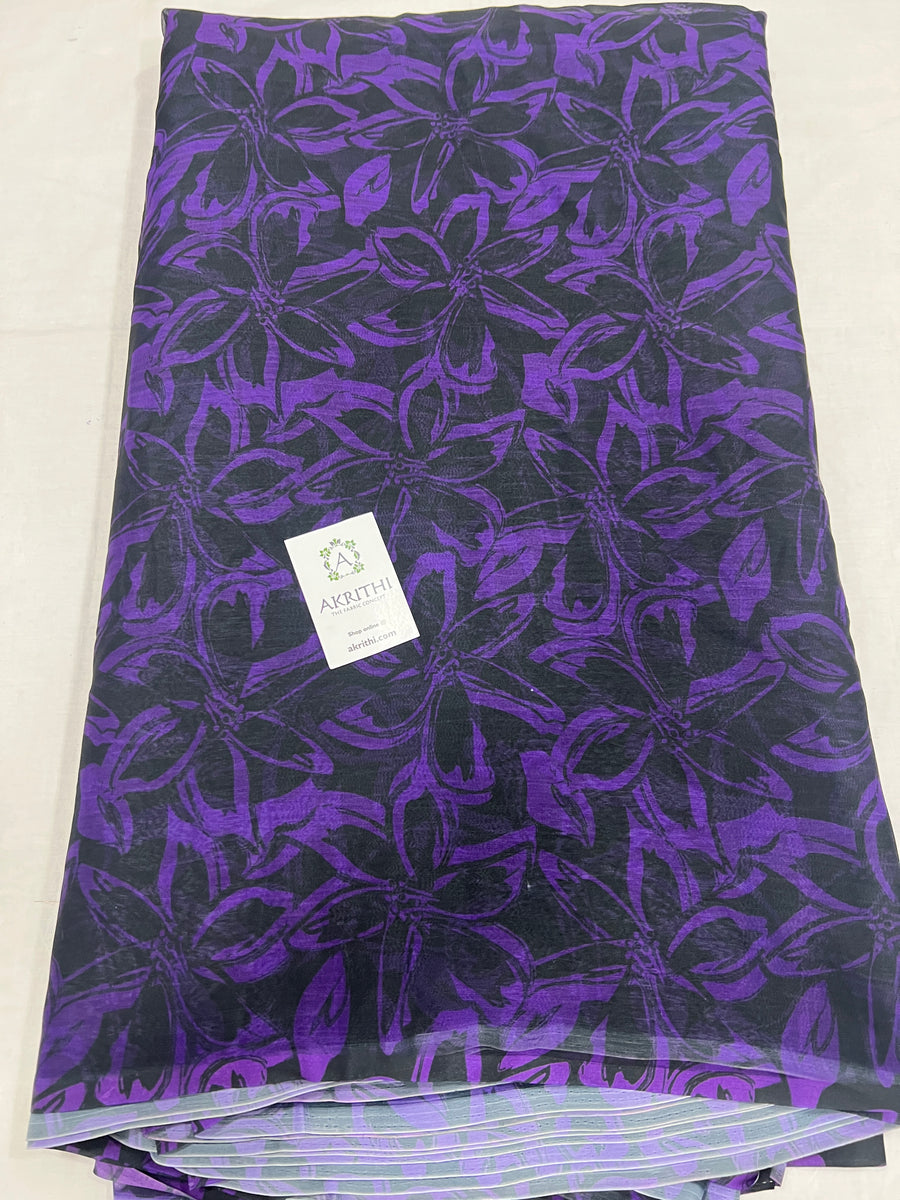 Digital floral printed chiffon fabric