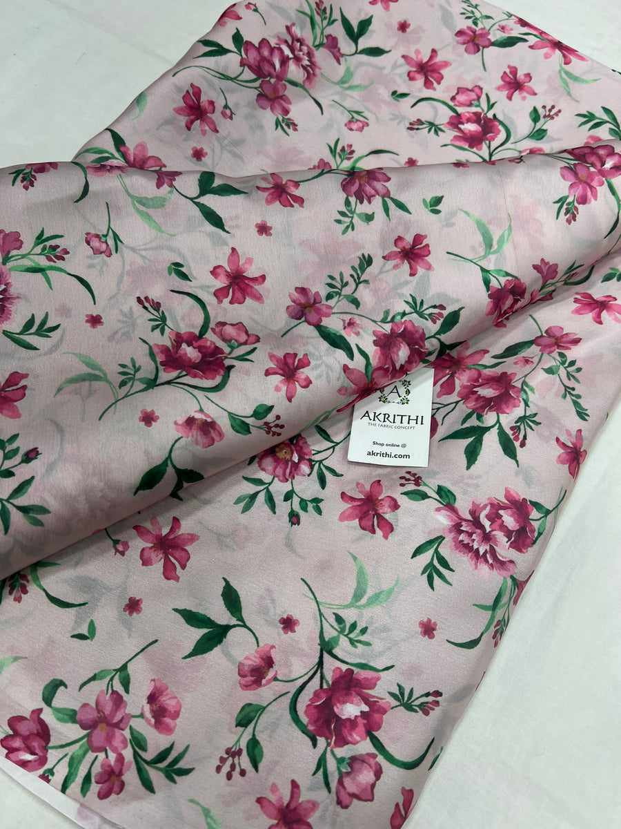 Digital  printed satin georgette fabric