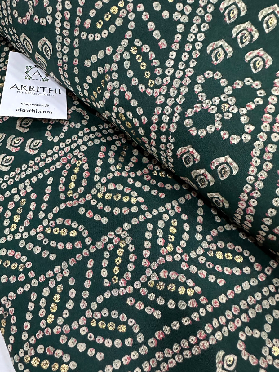 Printed silk fabric