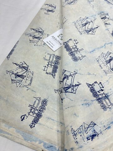 Dabu Printed pure cotton fabric
