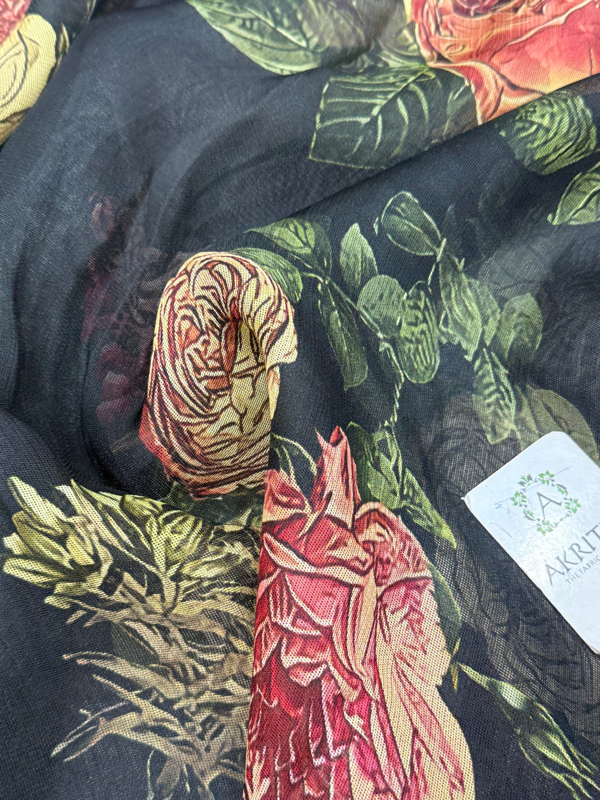 Printed viscose jute fabric