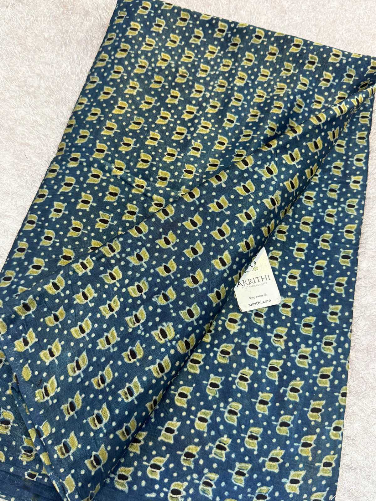 Ajrakh pure mashru silk fabric