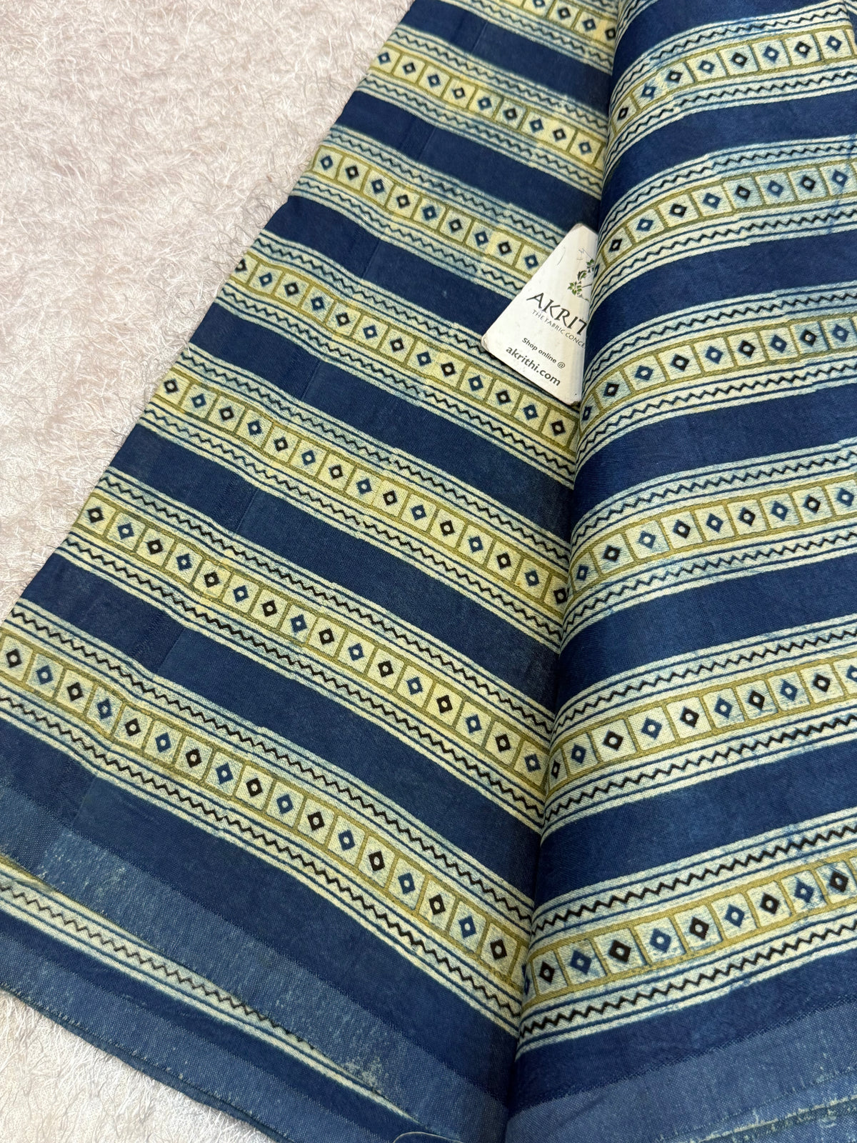 Ajrakh pure mashru silk fabric