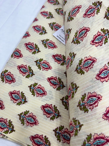 Kantha Printed pure cotton fabric