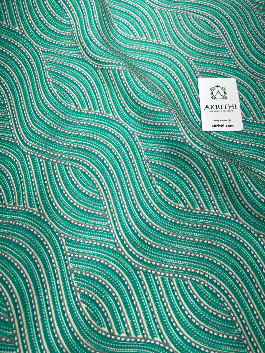 Printed silk fabric