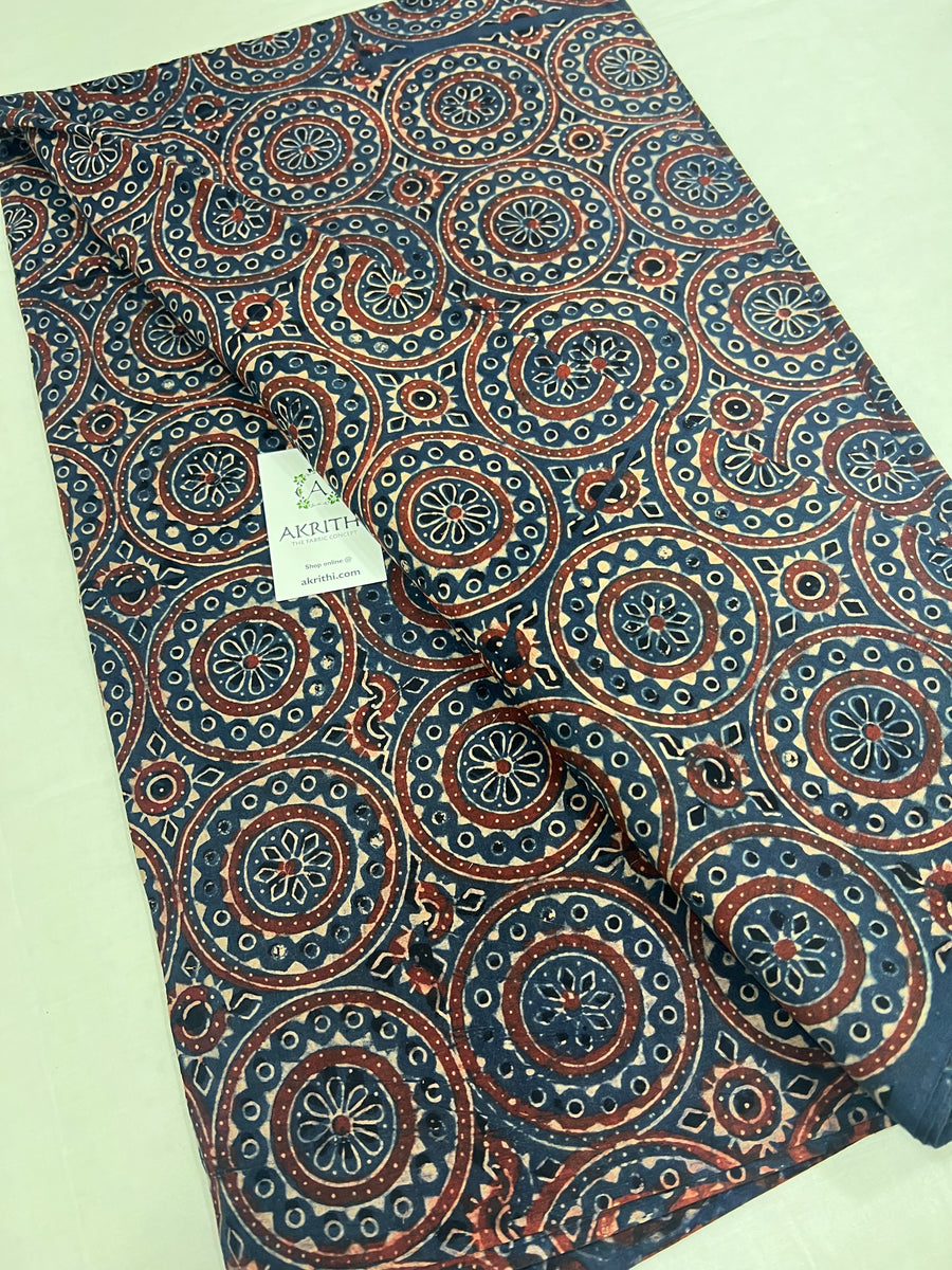 Ajrakh pure cotton fabric