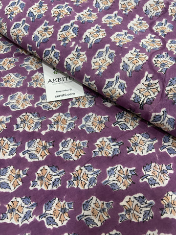 Hand block Printed pure cotton fabric