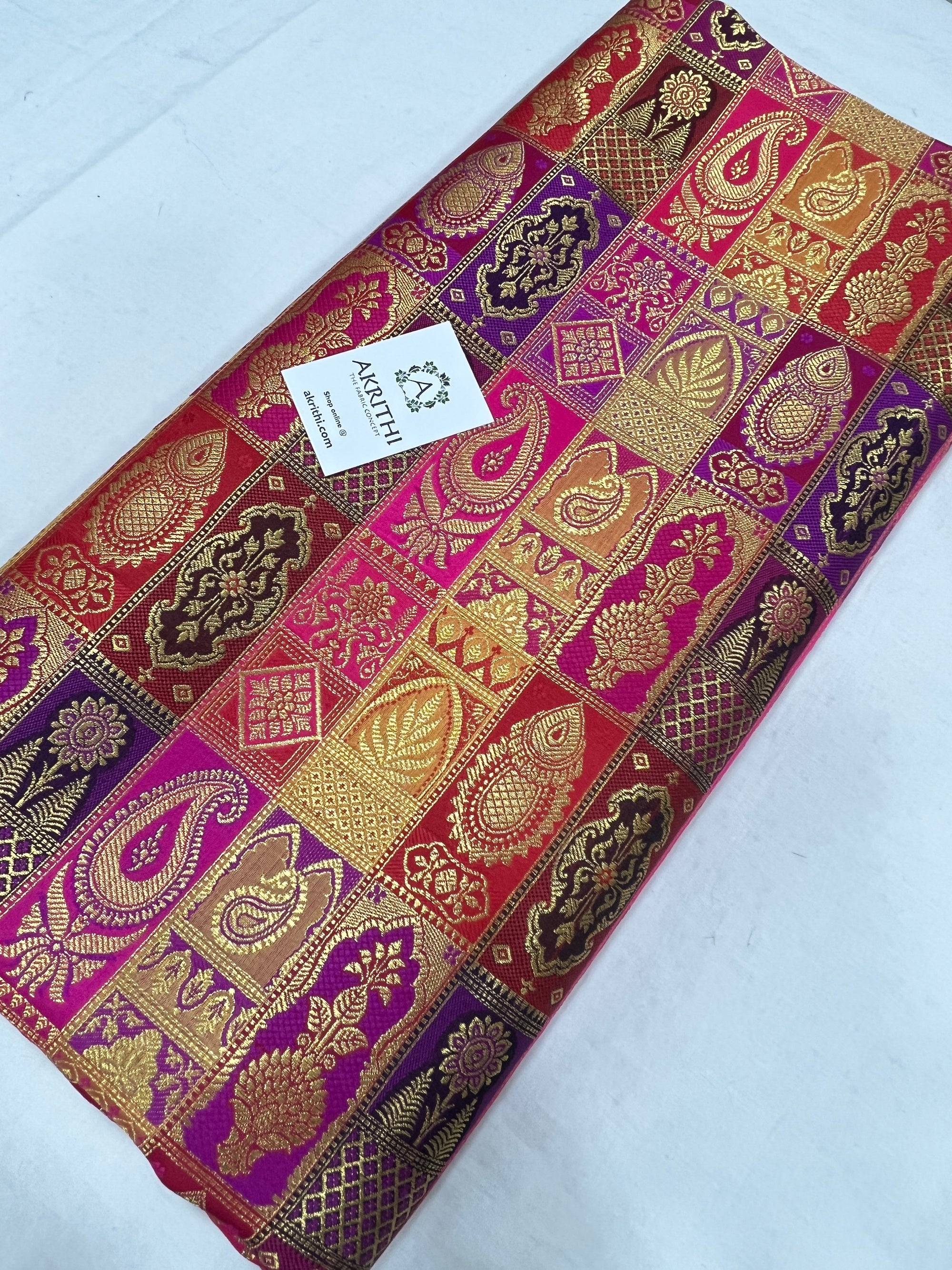 Pure Banarasi brocade fabric