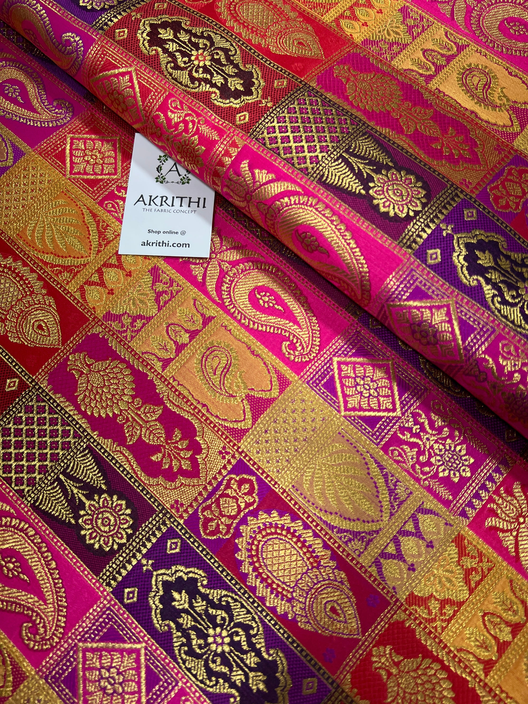 Pure Banarasi brocade fabric