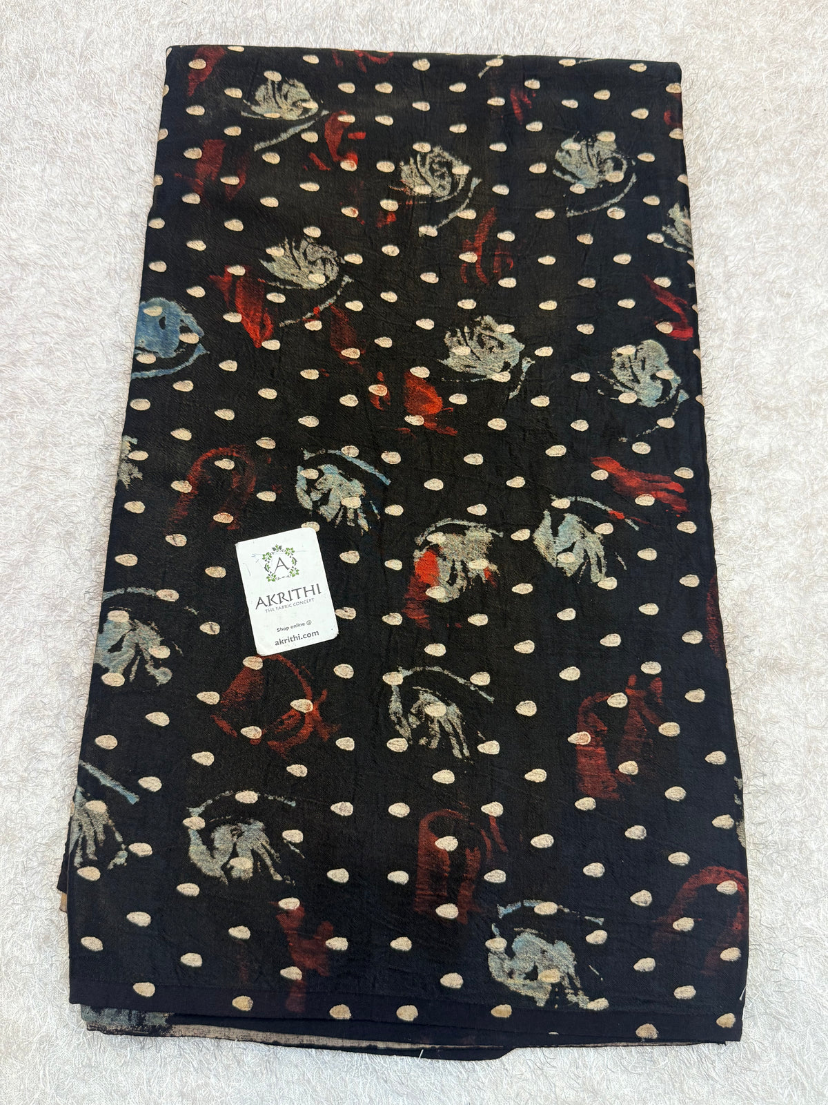 Ajrakh pure mashru silk fabric