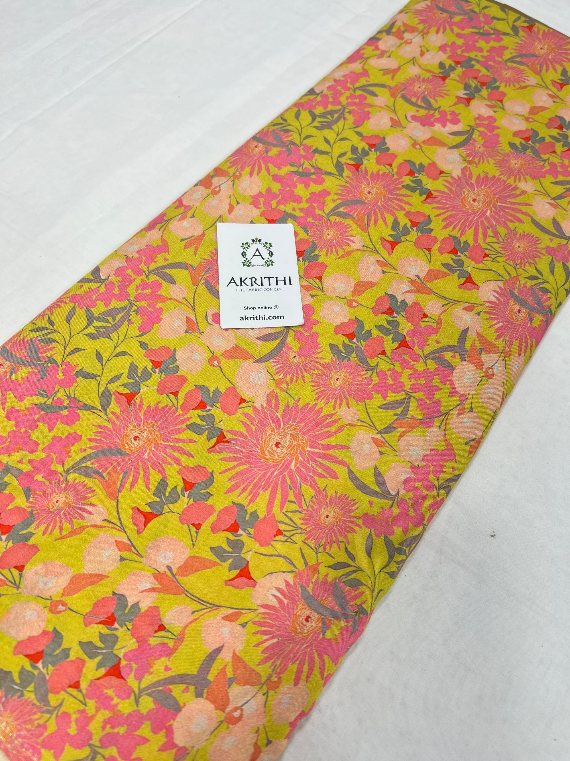 Printed pure muslin fabric