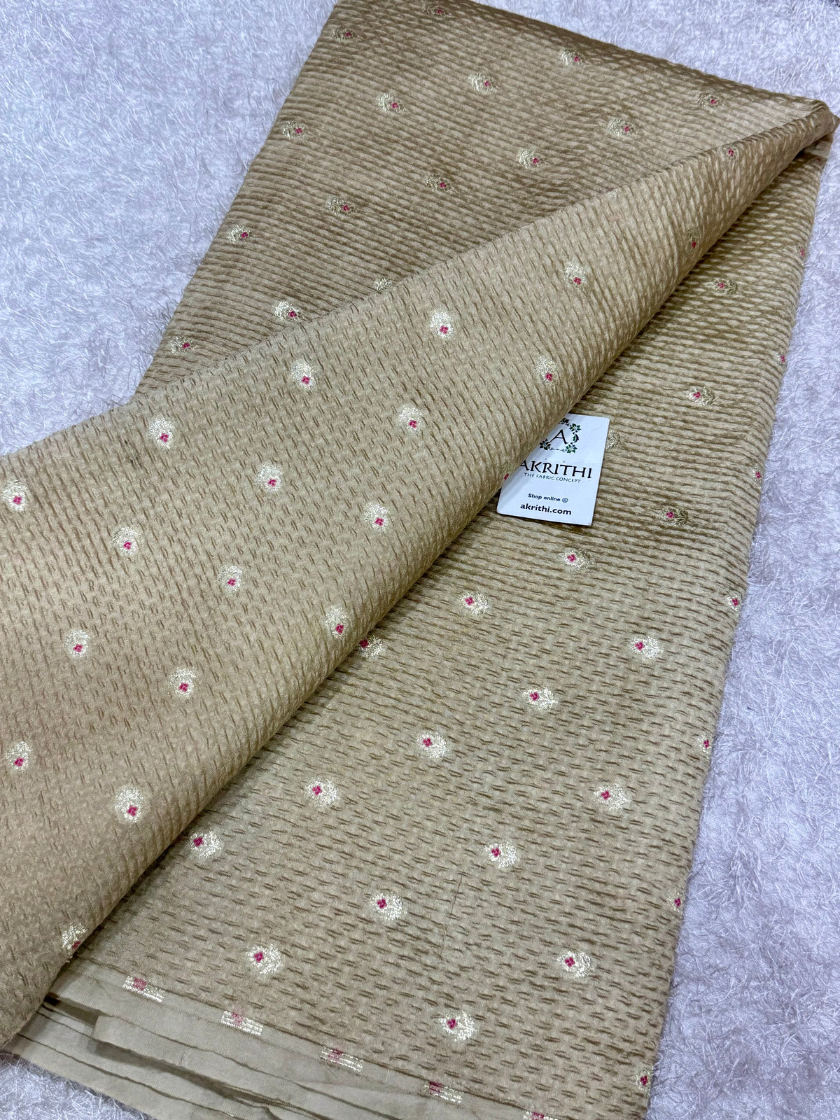 Banarasi meenakari pure dupion silk fabric