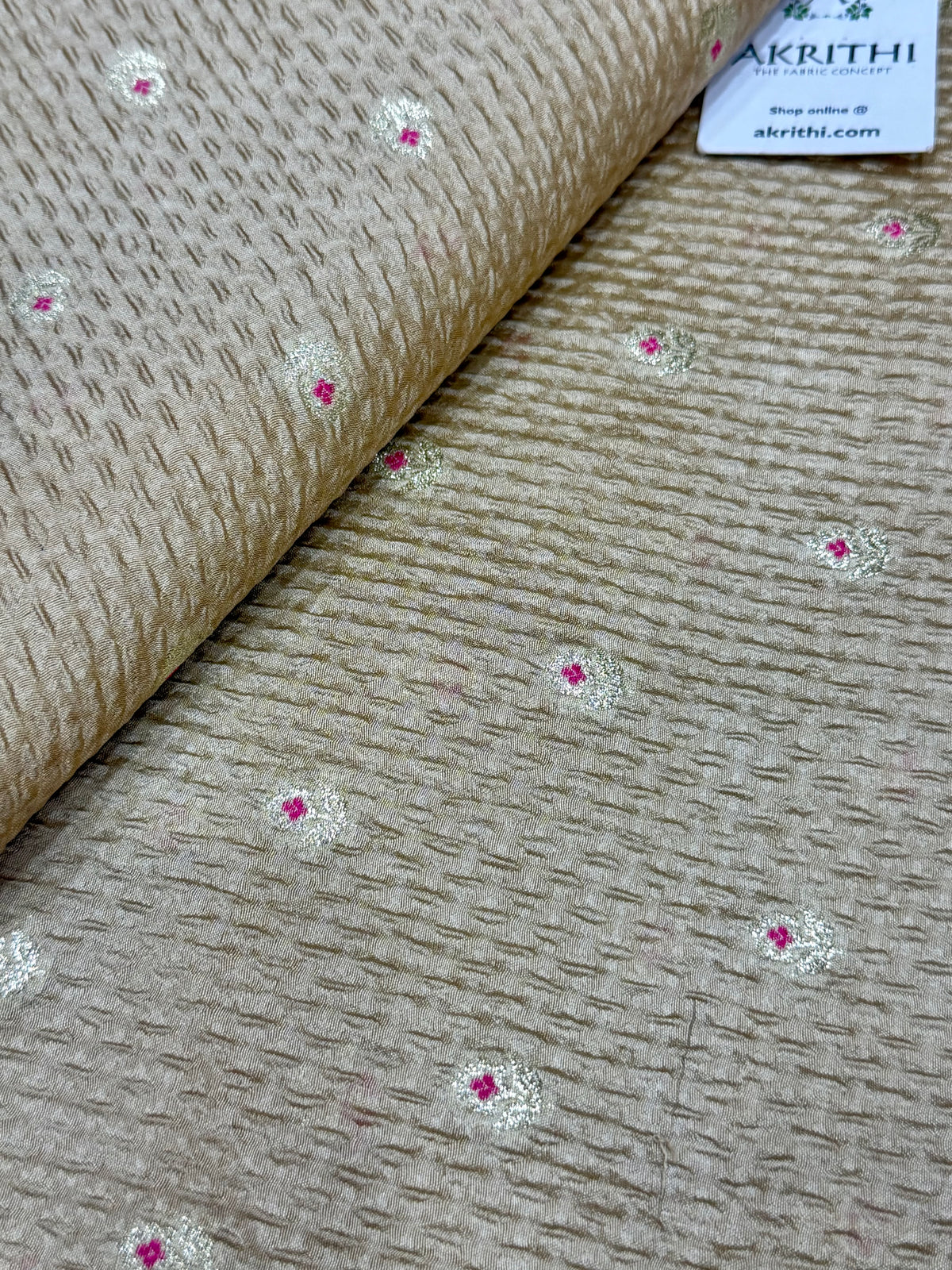 Banarasi meenakari pure dupion silk fabric