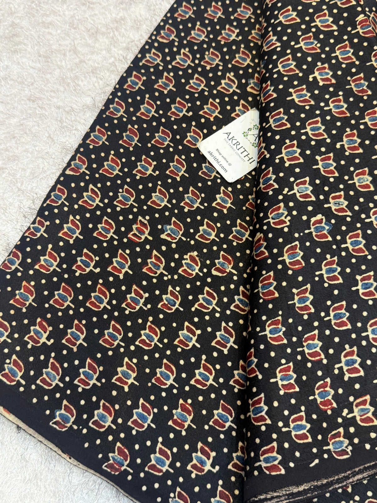 Ajrakh pure mashru silk fabric