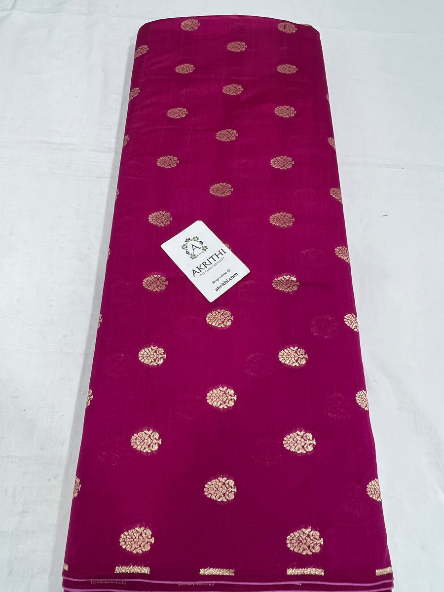 Pure chiniya silk Banarasi brocade fabric