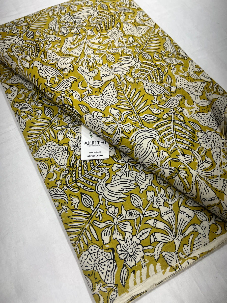 Hand block Printed pure cotton fabric