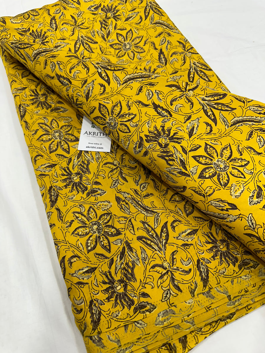 Printed silk fabric