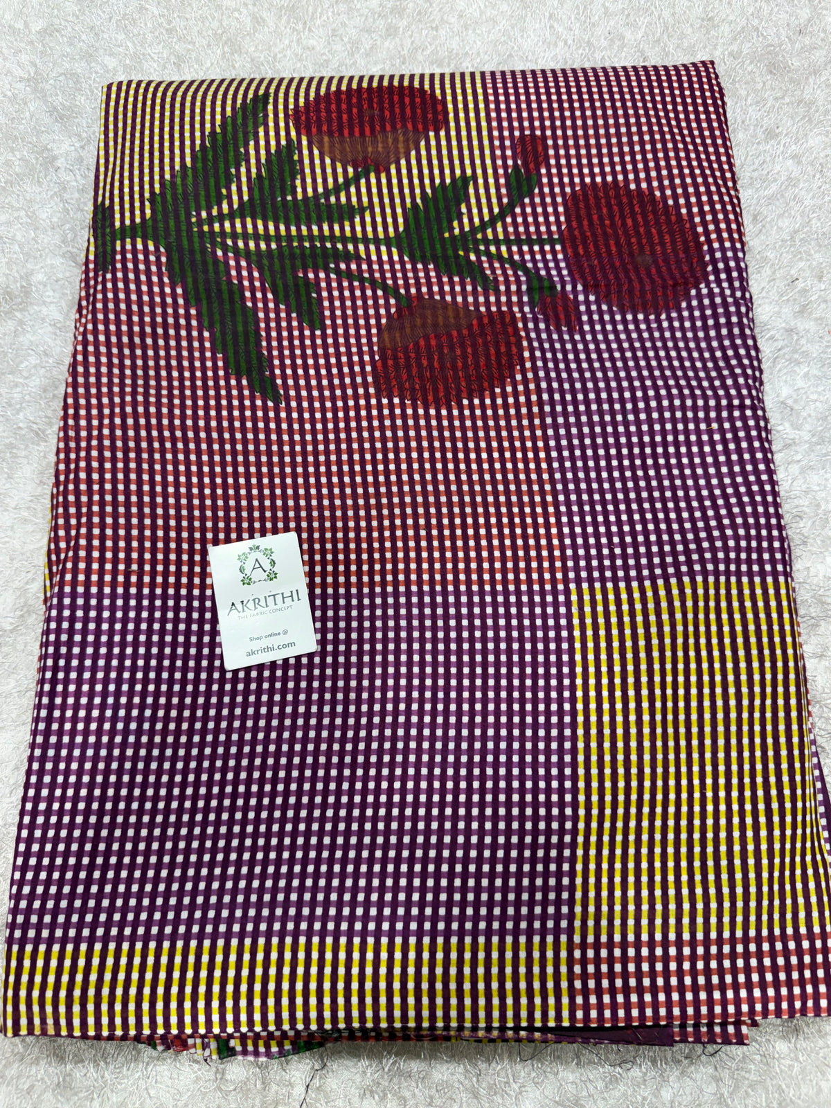Printed pure cotton fabric