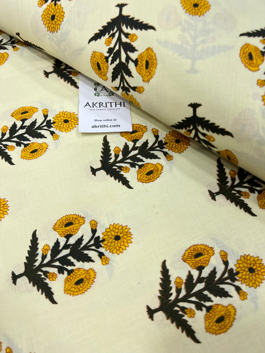 Printed pure cotton fabric