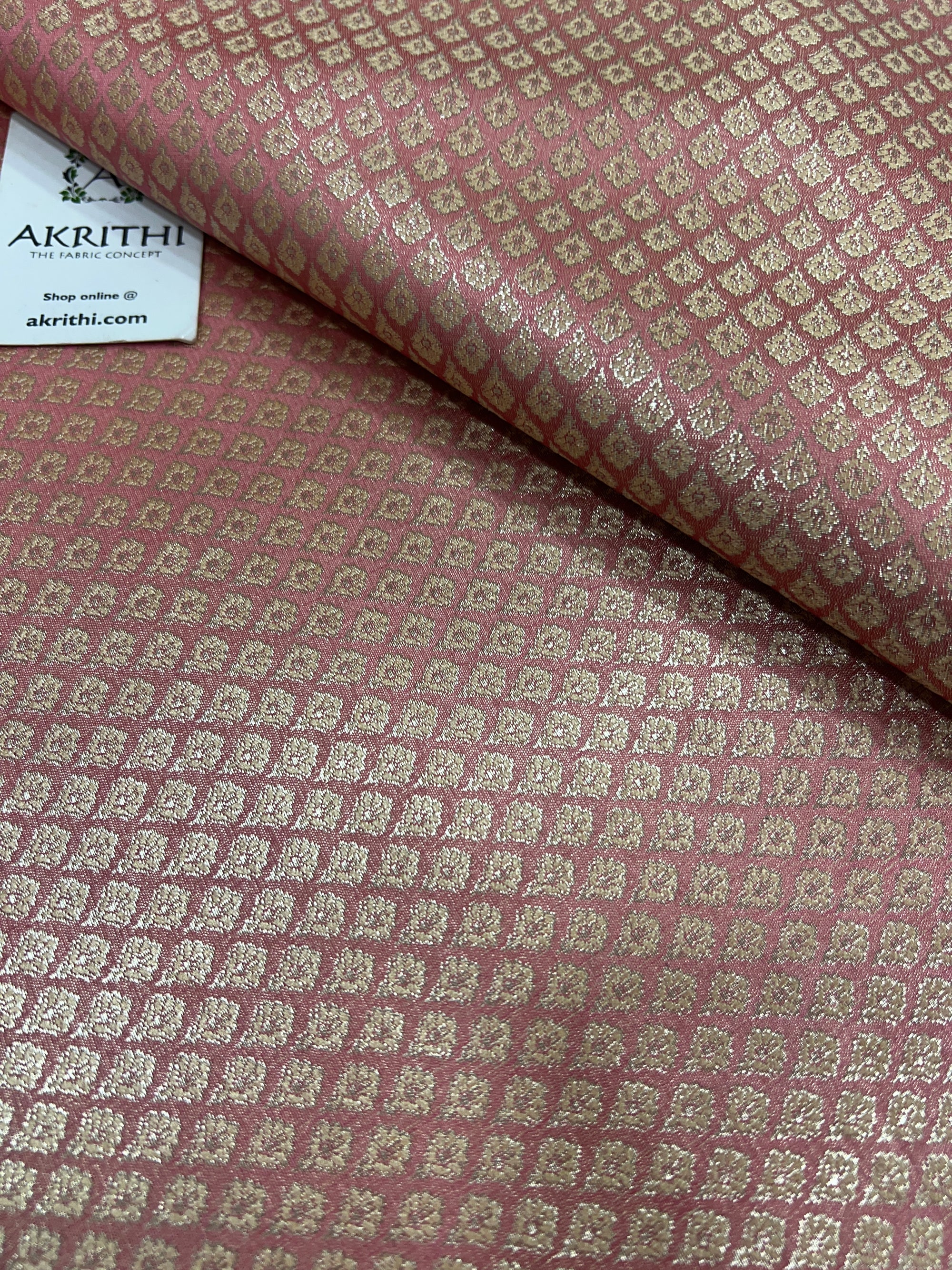 Pure Banarasi brocade fabric 80 cms cut