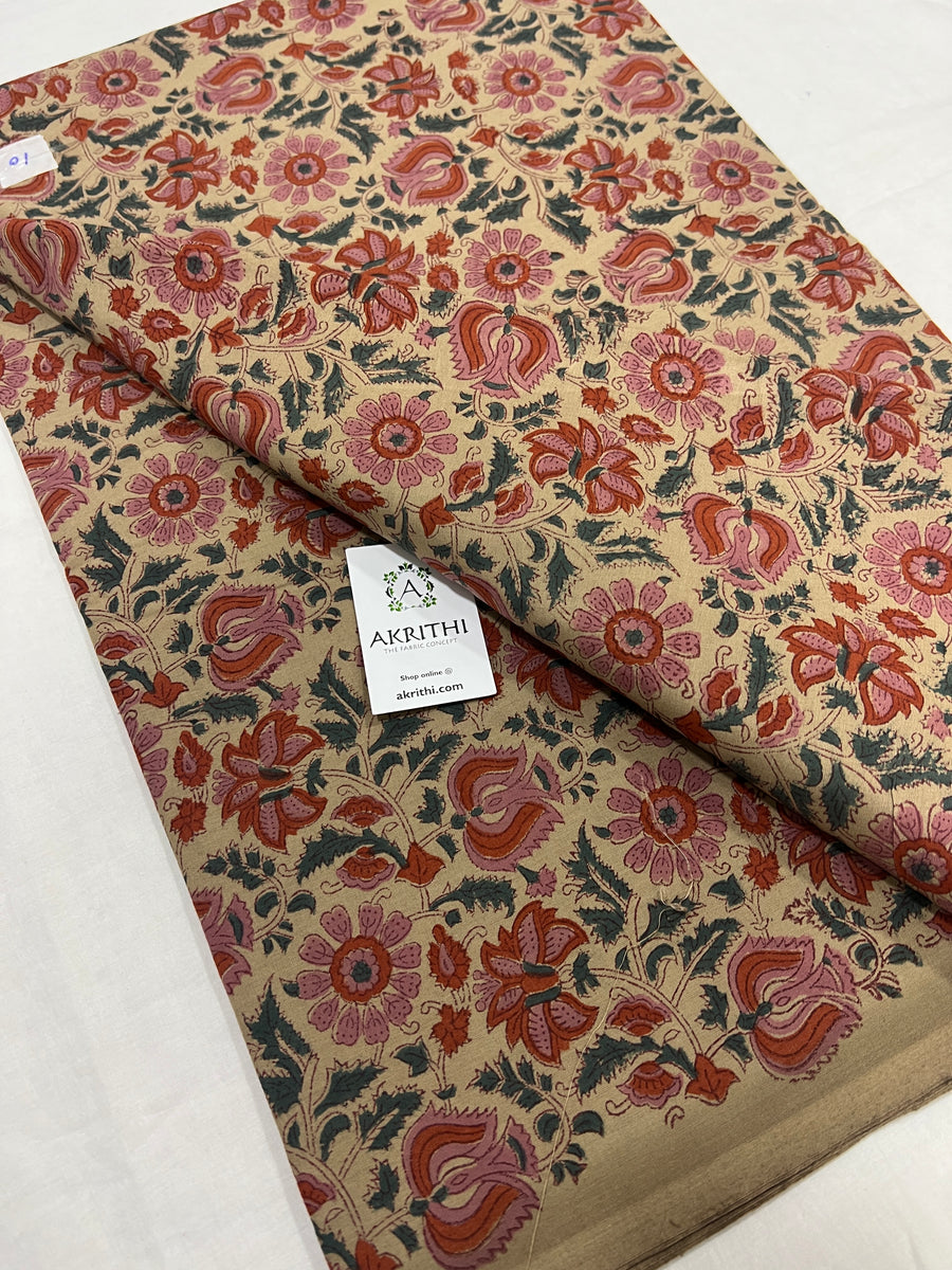 Hand block Printed pure cotton fabric