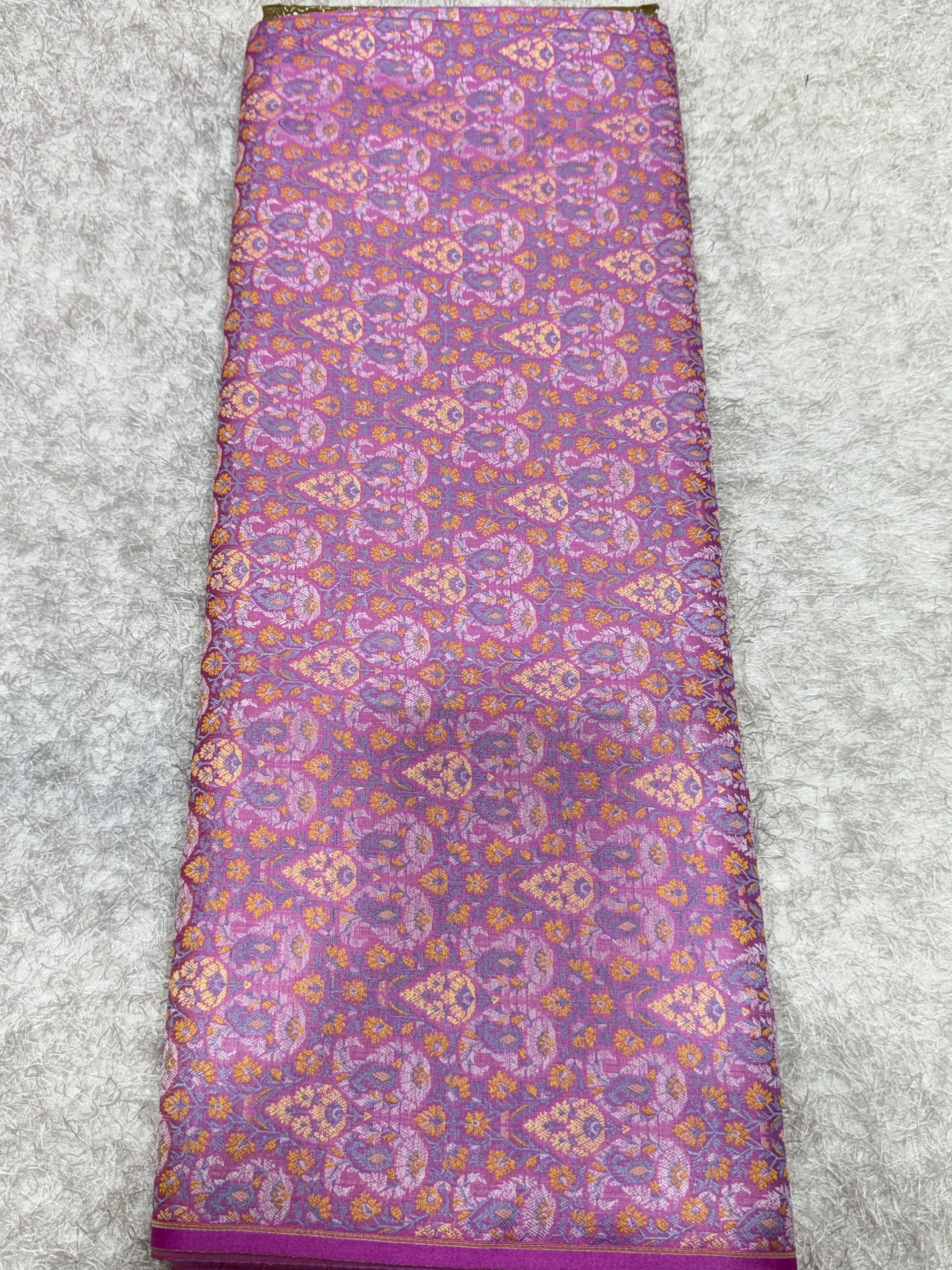 Pure Banarasi resham tanchoi brocade fabric