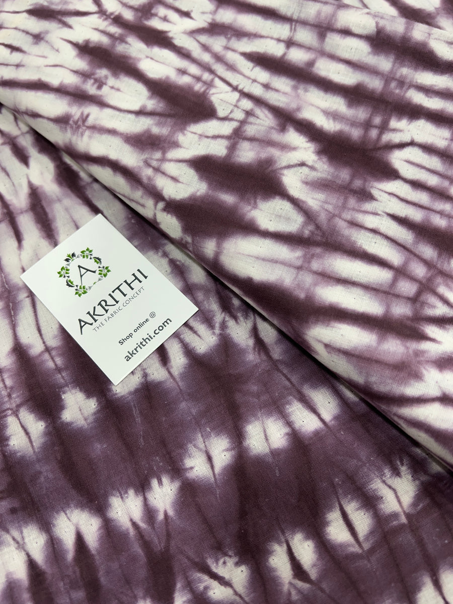 Hand dyed Shibori pure cotton fabric