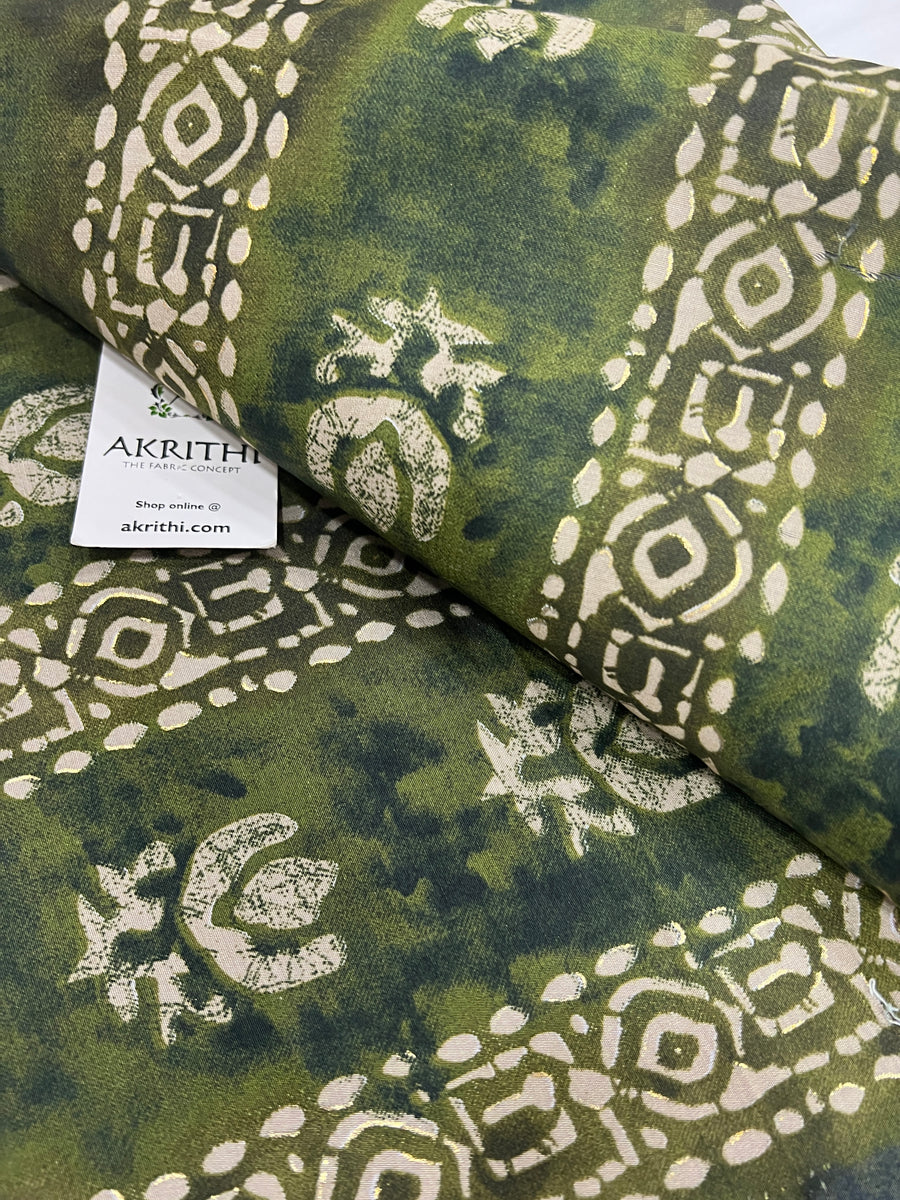 Printed silk fabric