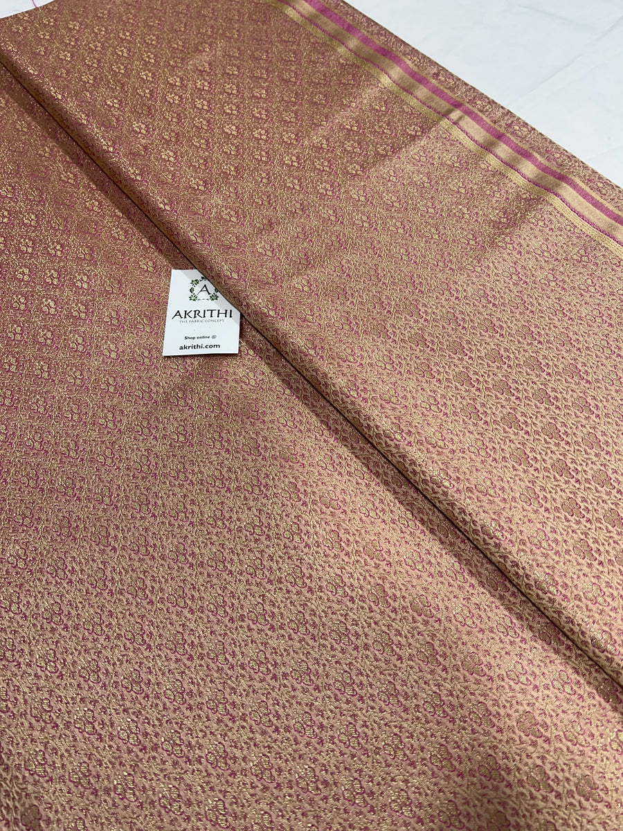 Pure Banarasi brocade fabric 80 cms cut