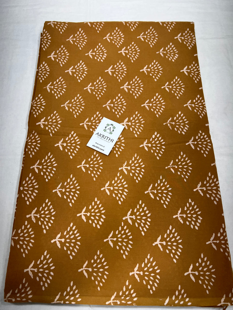 Dabu block Printed pure cotton fabric