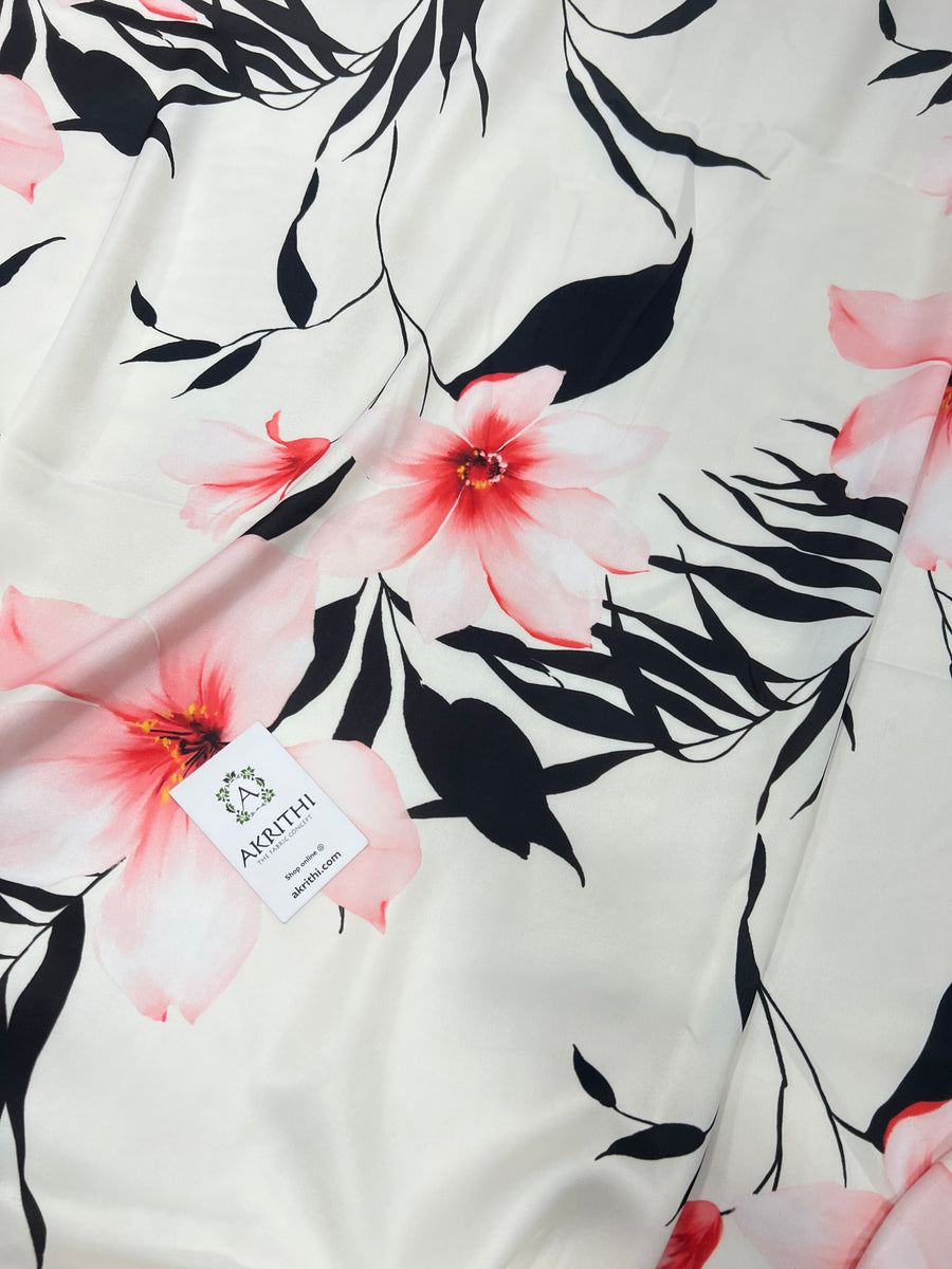 Digital printed modal satin fabric