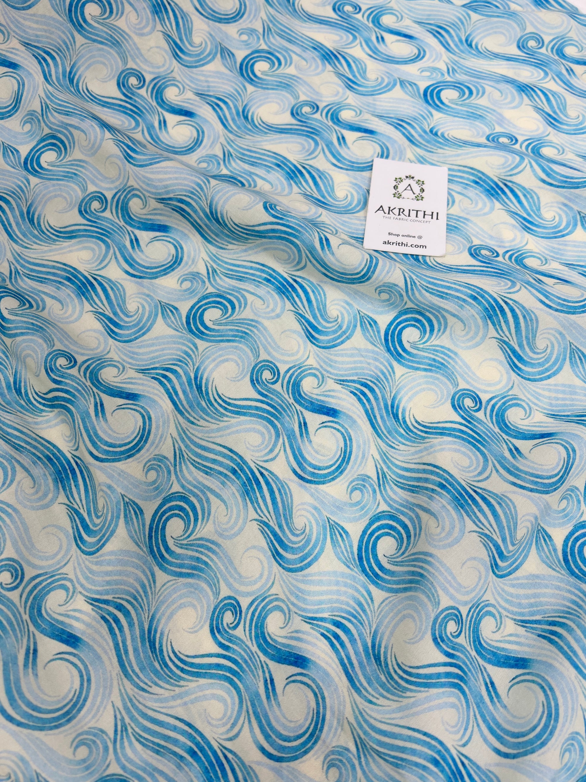 Printed pure muslin fabric