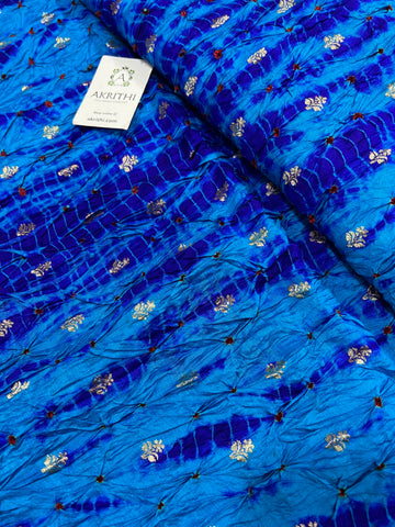 Pure silk Banarasi bandhej fabric