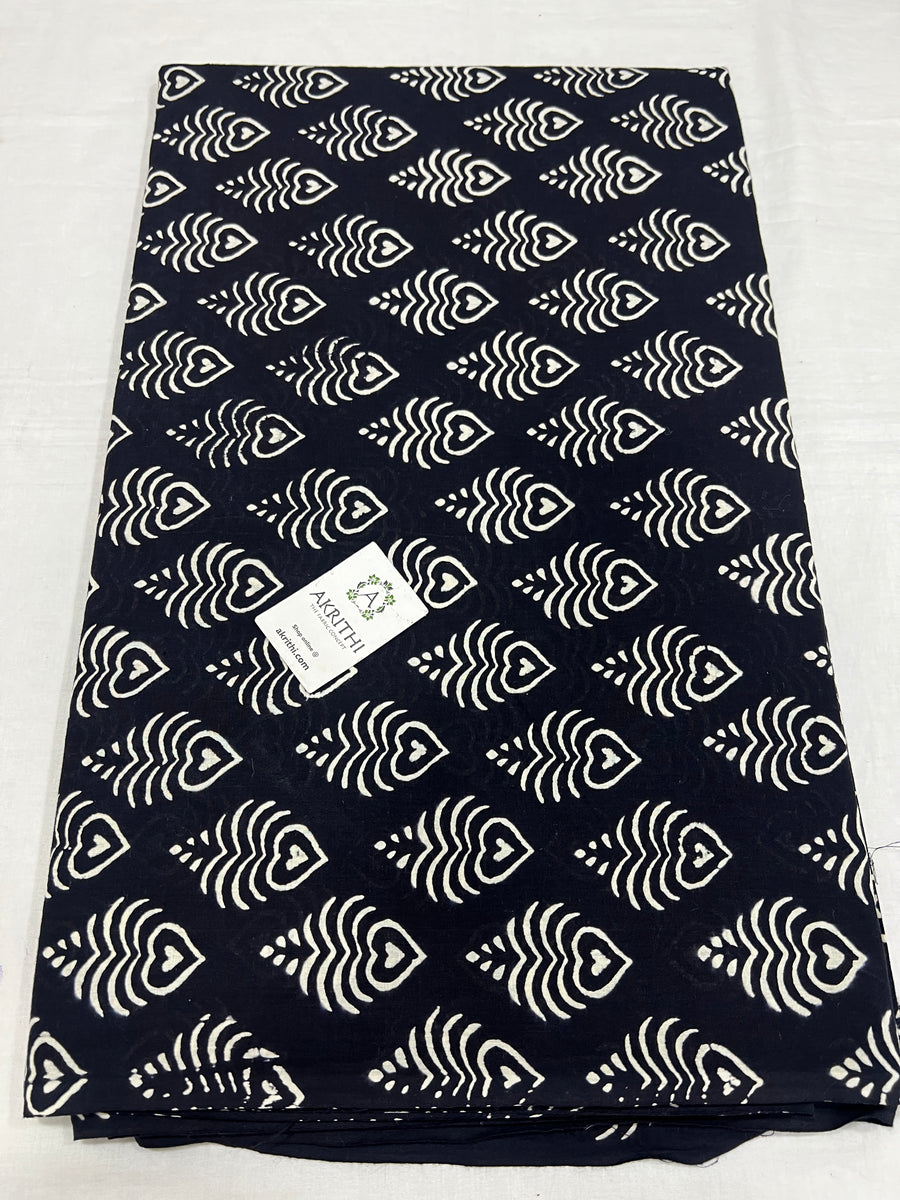 Hand block Printed pure cotton fabric