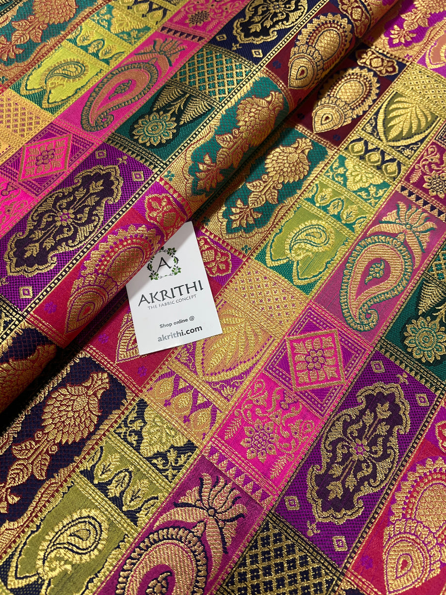 Pure Banarasi brocade fabric