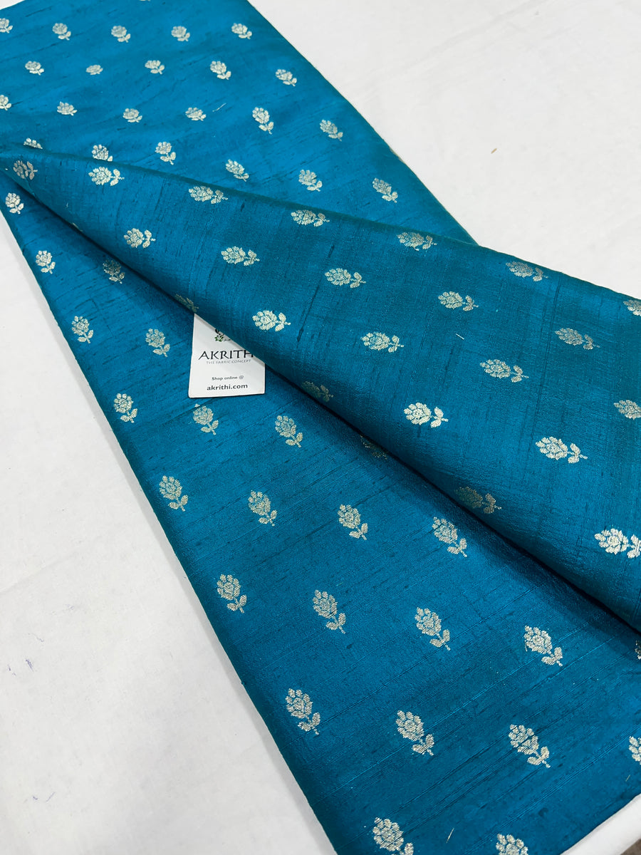 Pure raw silk Banarasi brocade fabric