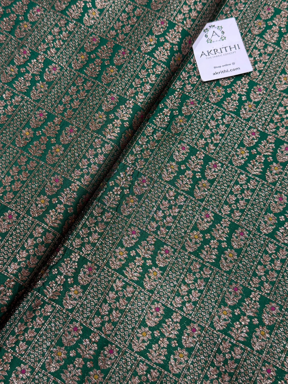 Pure Banarasi brocade antique zari fabric