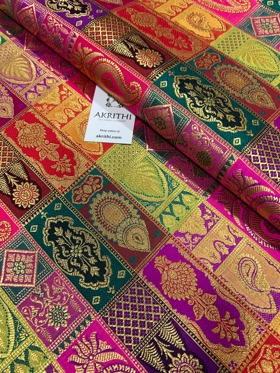 Pure Banarasi brocade fabric