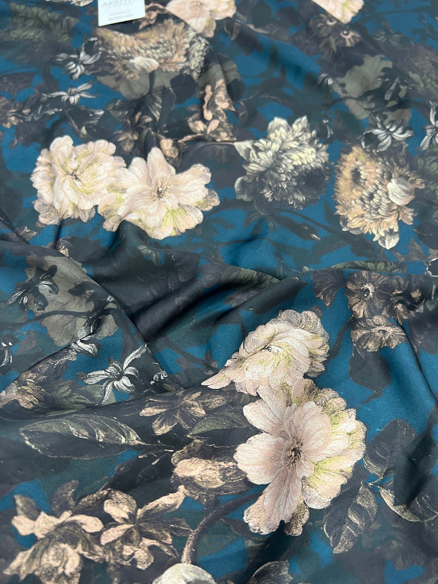 Digital printed modal satin fabric