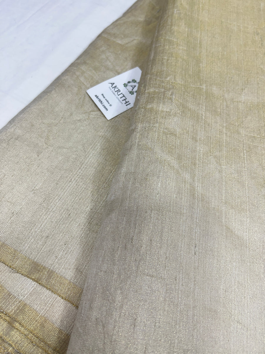 Pure raw silk tissue fabric