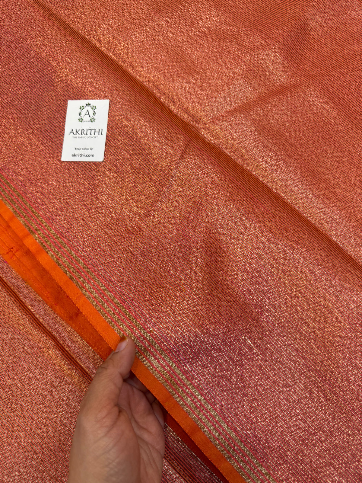 Pure Banarasi brocade striped antique zari fabric