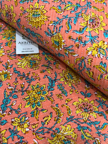 Kantha Printed pure cotton fabric