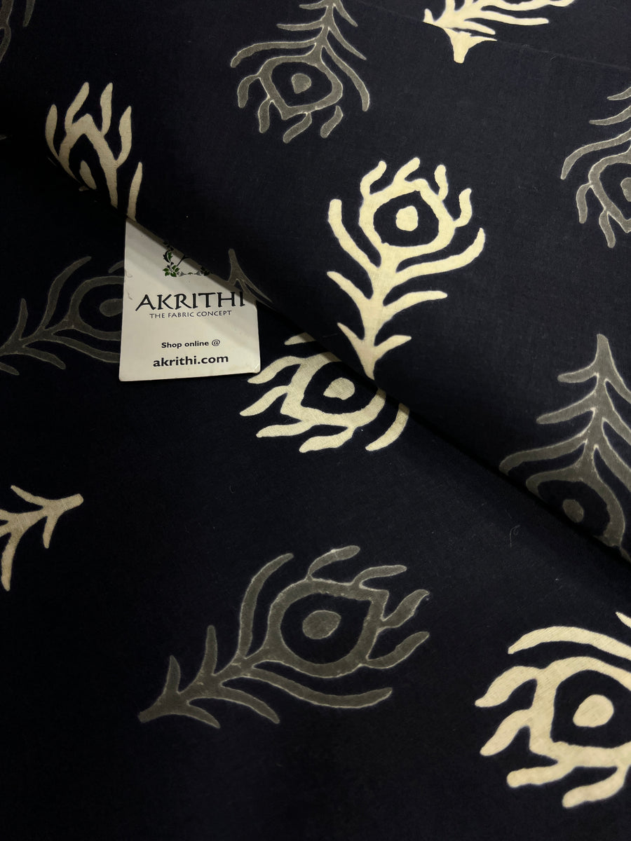 Hand block Printed pure cotton fabric