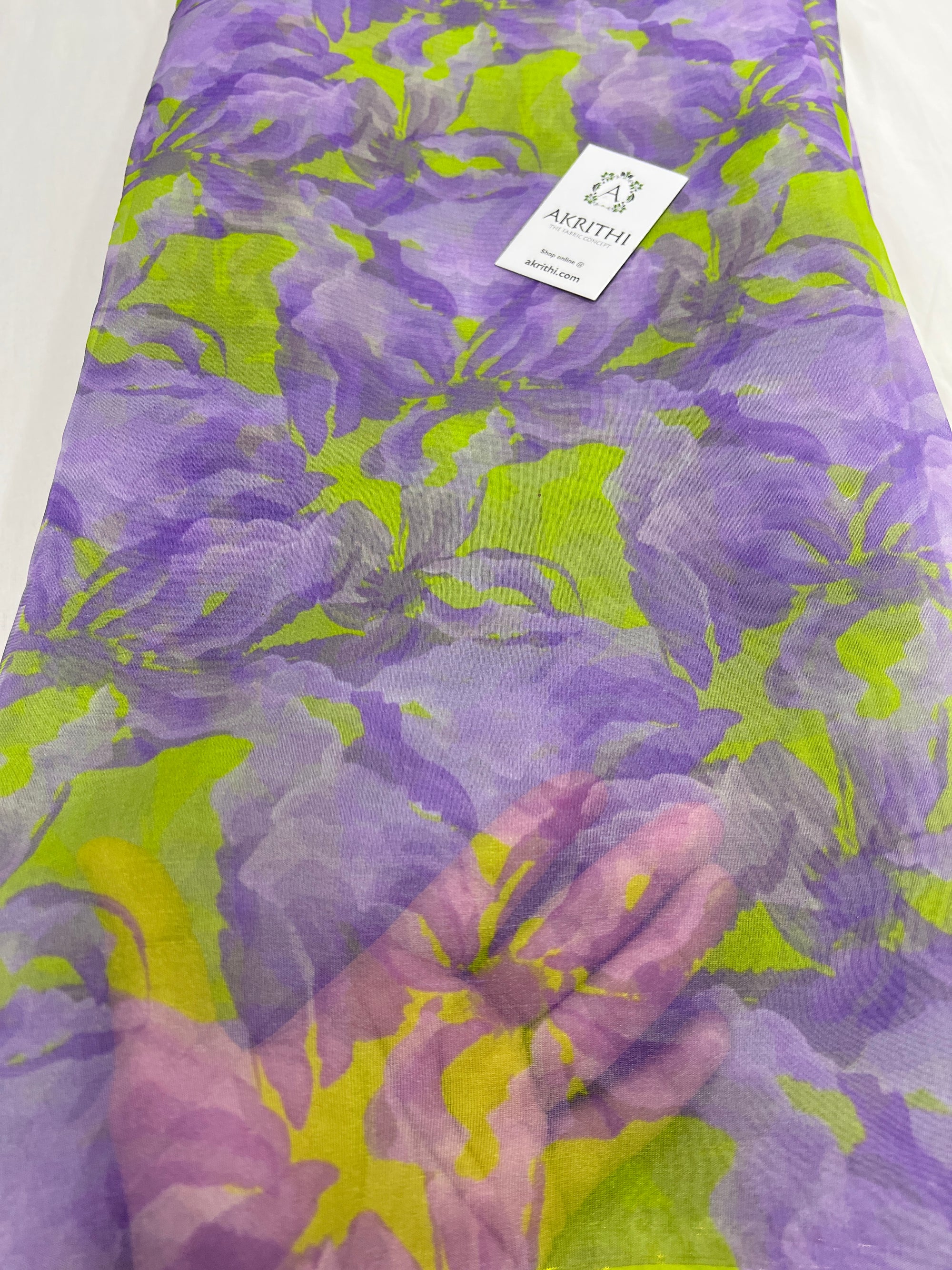 Printed organza fabric