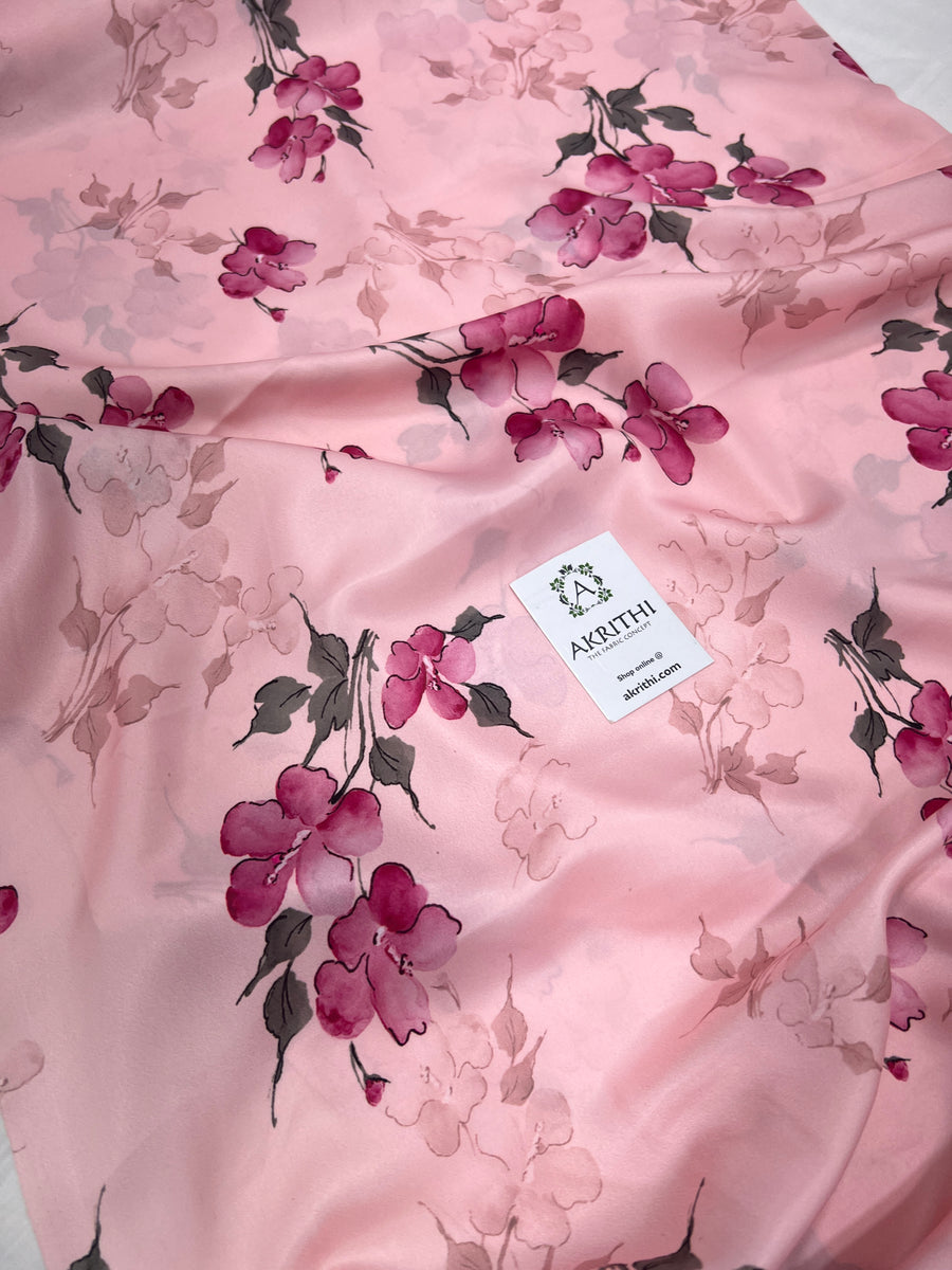 Digital printed modal satin fabric