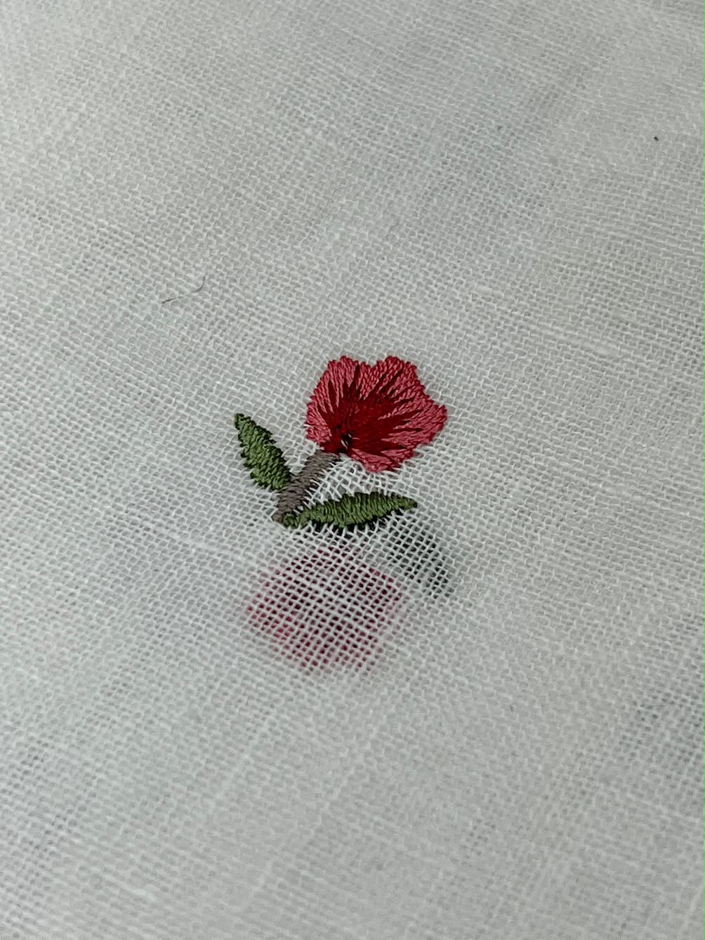 Embroidered pure linen fabric