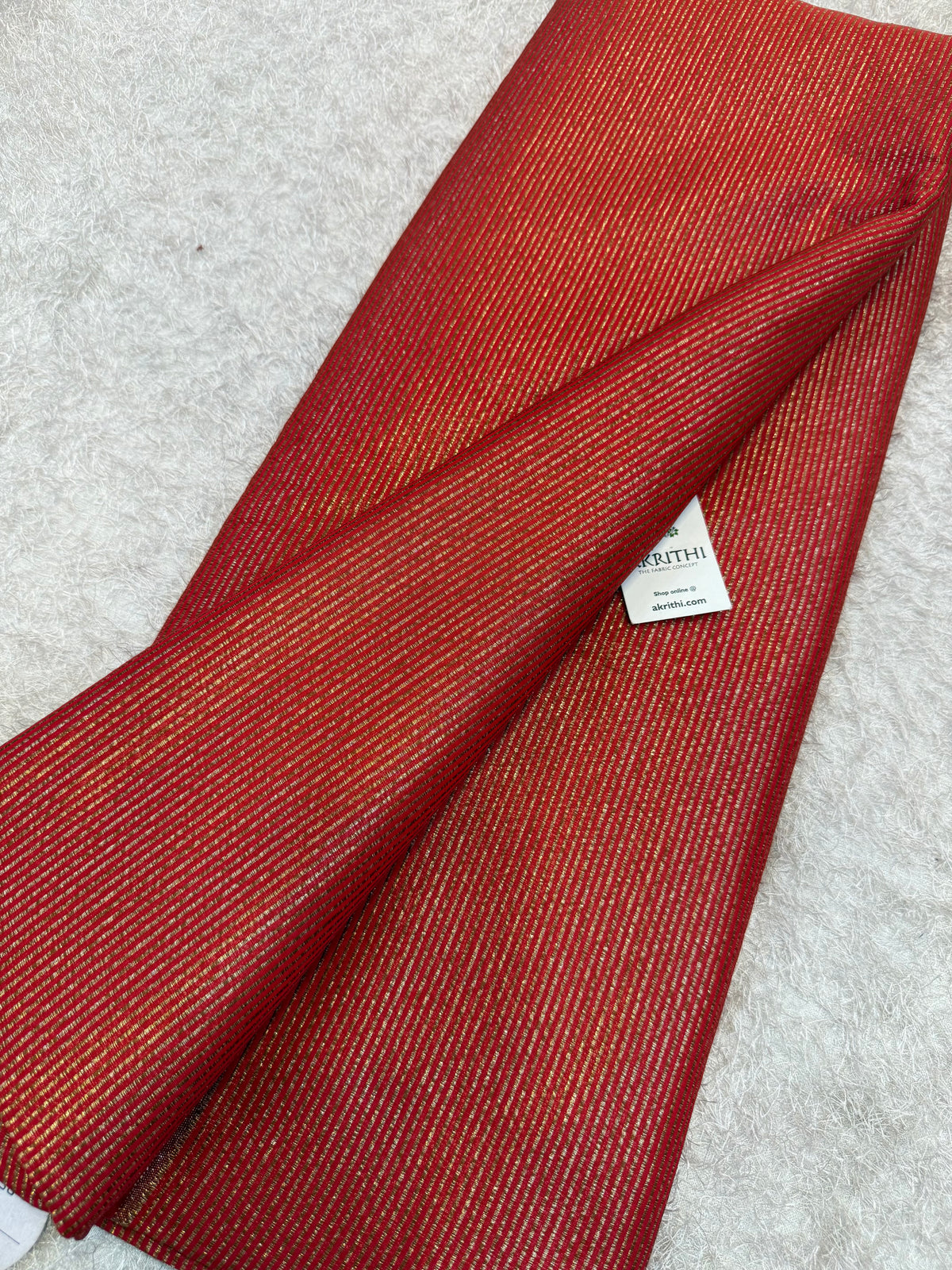 Pure Banarasi brocade striped antique zari fabric