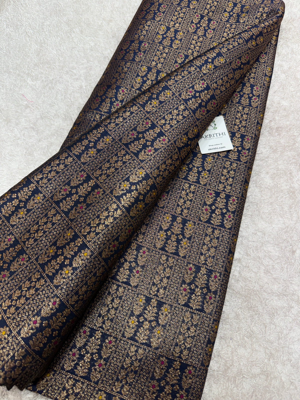 Pure Banarasi brocade antique zari fabric