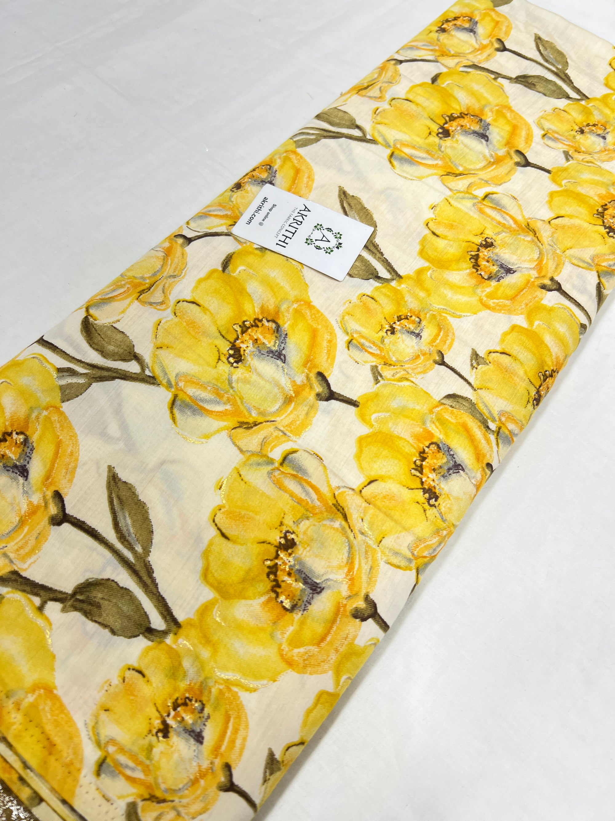 Printed silk fabric