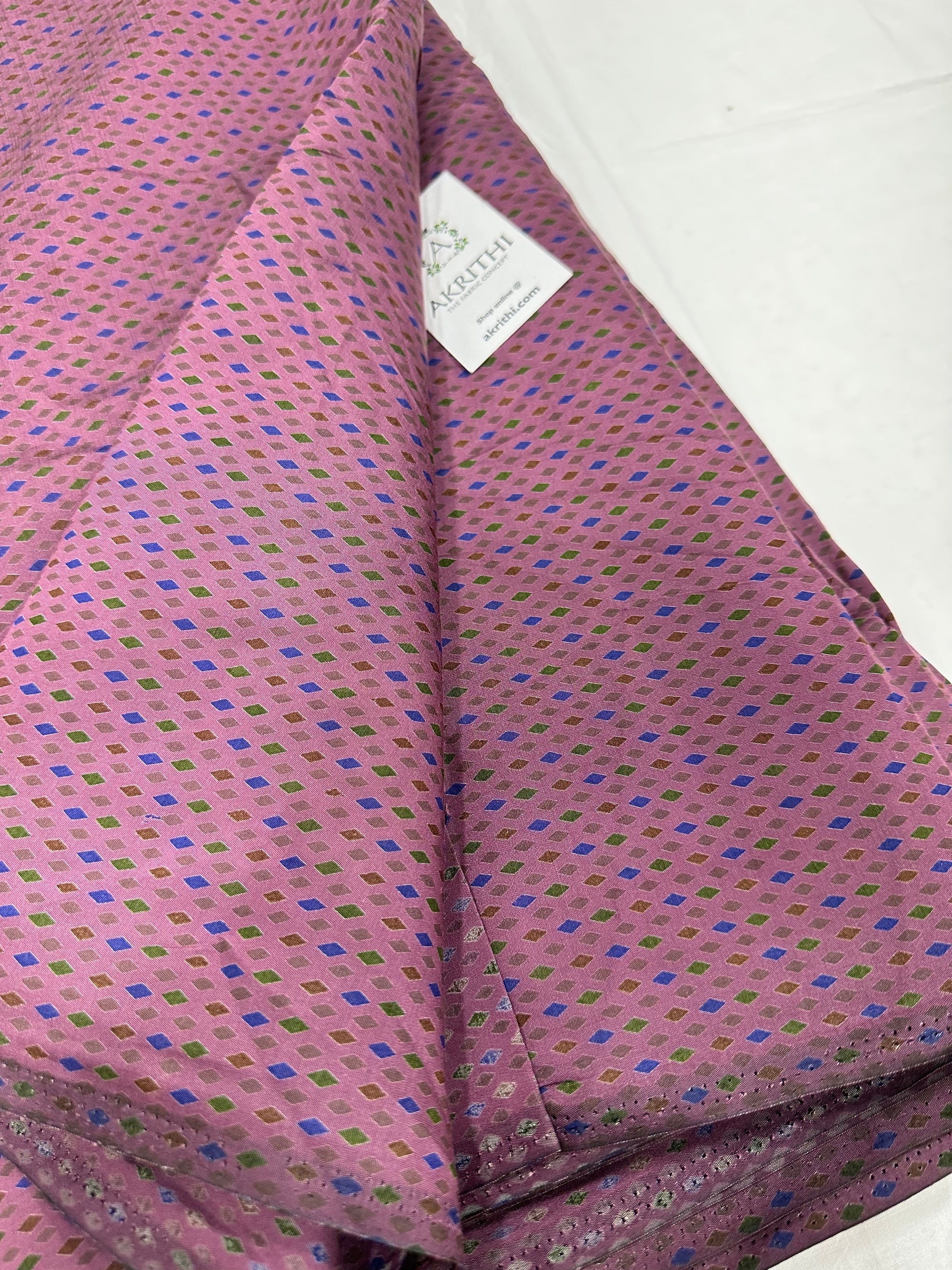 Printed silk fabric